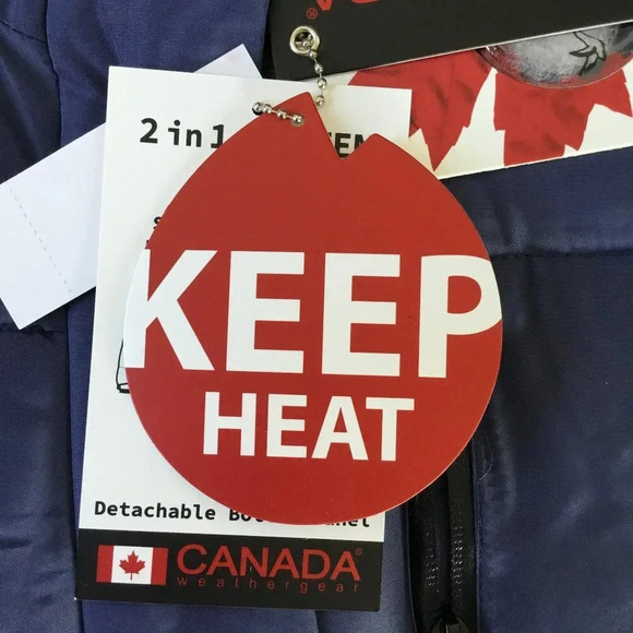 Canada Weather Gear | Convertible Hooded Puffer Parka |2 in1 System | Sz  M - Picture 3 of 5